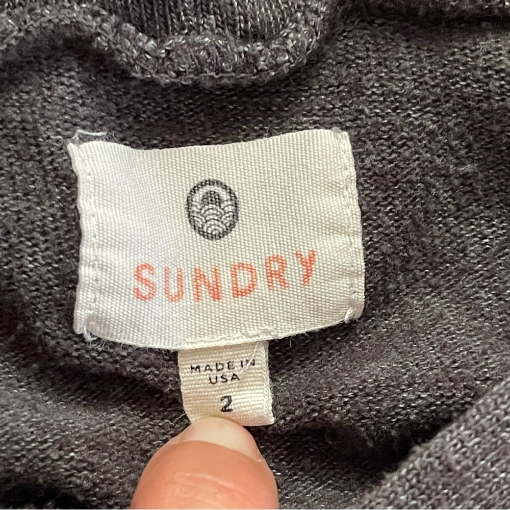 Sundry Women’s Medium Sailboat Gray Pullover Hoodie - Picture 4 of 8